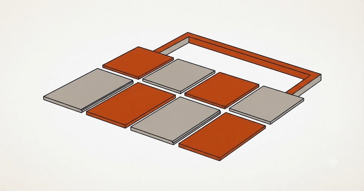 Cabinet doors laid out for spraying with boxes masked in place