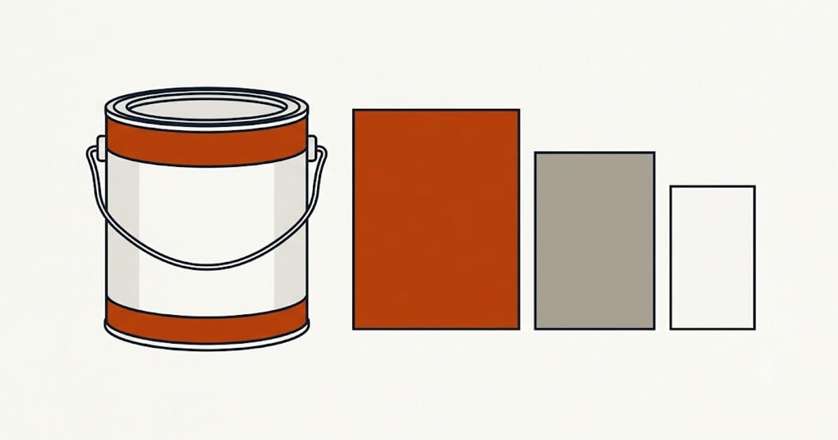 One gallon covering different areas on different surfaces